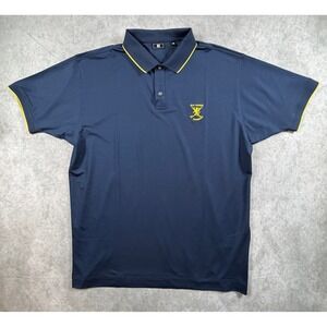 FootJoy Mens 2XL Golf Polo Navy Old Course St Andrews Logo Stretch Embroidered